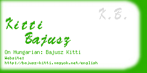 kitti bajusz business card